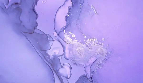 Pintura Líquida Roxa. Arte acrílica de luxo cinza — Fotografia de Stock