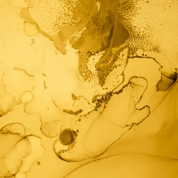 Gold Fluid Art. Marble Abstract Wallpaper.