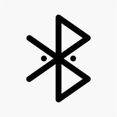 herhangi bir kullanıcı arayüzü projesi için uygun bluetooth simge vektörü. Web arayüzü veya telefon arayüzü için sembol ögeleri vs..