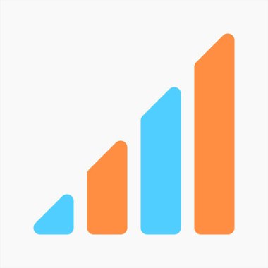 Cep telefonu arayüzü ögeleri için ağ sinyal simgesi vektörü. Her amaca uygun. izole resim