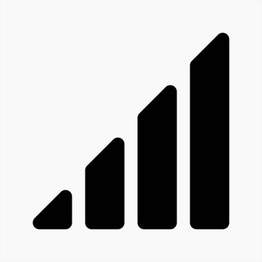 Cep telefonu arayüzü ögeleri için ağ sinyal simgesi vektörü. Her amaca uygun. izole resim