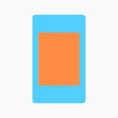 Beyaz arkaplanda kilitli yönelimin sembolü olarak portre yönelimine sahip cep telefonu simgesi