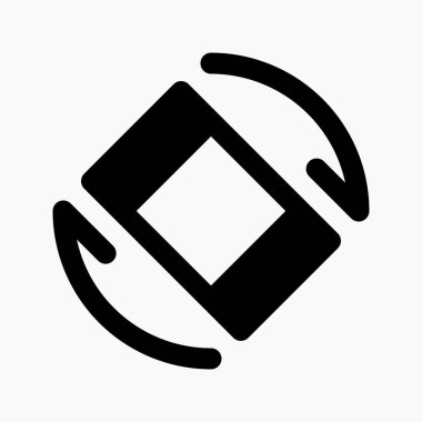 Beyaz arkaplanda izole edilmiş düğme arayüzü için telefon simgesini döndür