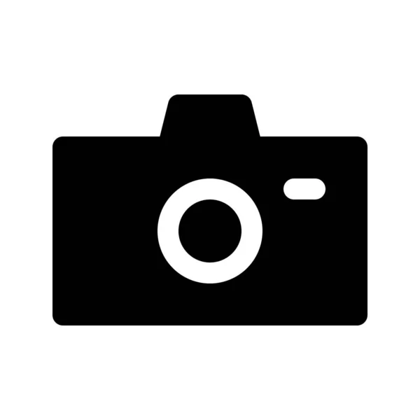 Camera Icon Vector Suitable User Interface Element Symbol Isolated White — Stock Vector
