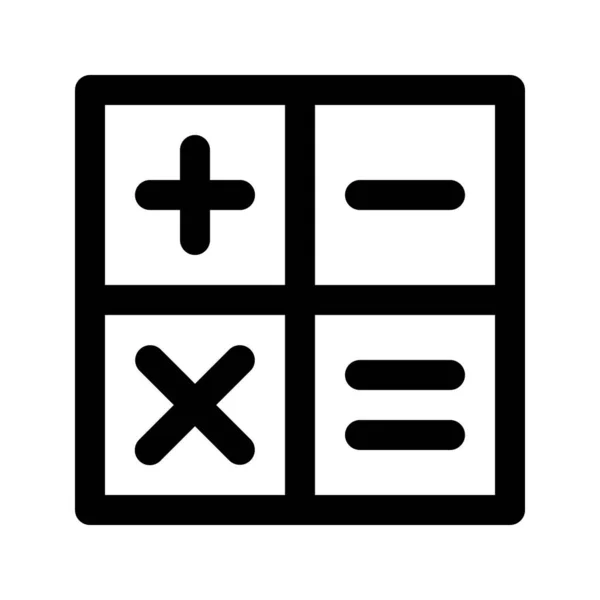 Calculadora Icono Vector Adecuado Para Interfaz Usuario Aislado Sobre Fondo — Archivo Imágenes Vectoriales
