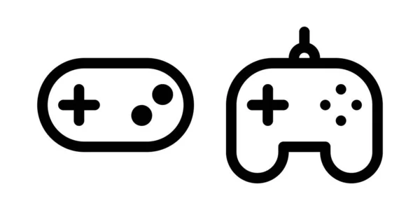 ゲームアイコンベクトルゲームシンボルゲームコントローラーイラスト白い背景に隔離されたユーザーインターフェイス要素に適した — ストックベクタ