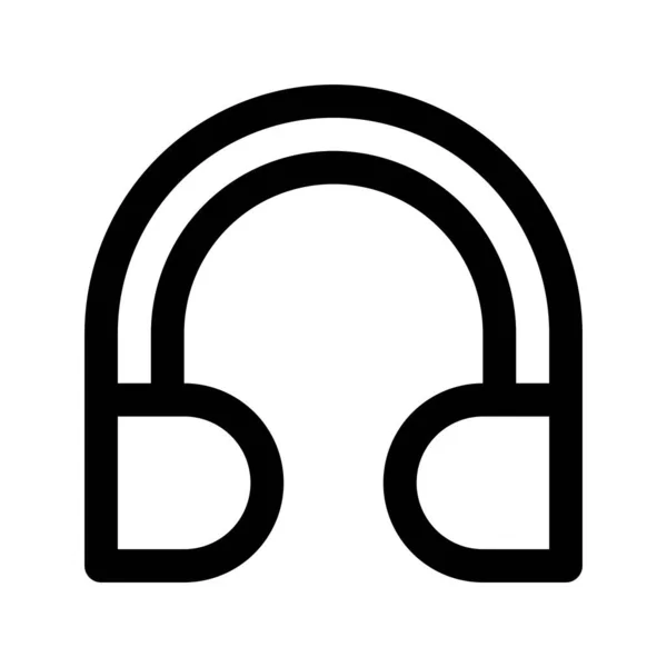 Kulaklık Simgesi Vektörü Müzik Sembolü Çizimi Kullanıcı Arayüzü Ögesi Için — Stok Vektör