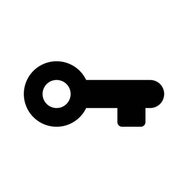 anahtar simge vektörü. Şifre sembolü Beyaz arkaplanda izole edilmiş kullanıcı arayüzü ögesi için uygun.