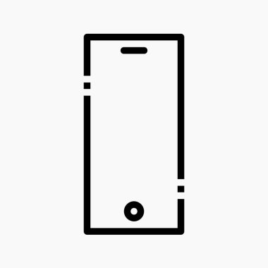 cep telefonu simgesi vektörü. boş arkaplanda pictogram sembolü
