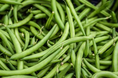 Fransız fasulyelerini yakından çek..