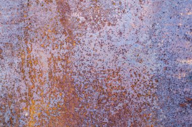 Paslı metalik demir ve metal yüzey dokusu aşınmayla kaplı. 