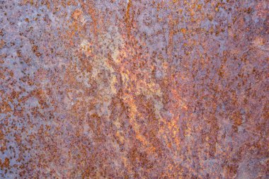 Paslı metalik demir ve metal yüzey dokusu aşınmayla kaplı. 
