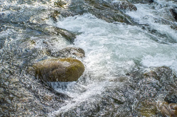 Fiume Tempestoso Sole Concetto Acqua Pulita — Foto Stock