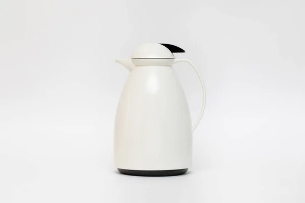 Modern White Electric Kettle Isolated White Background Mockup High Resolution —  Fotos de Stock