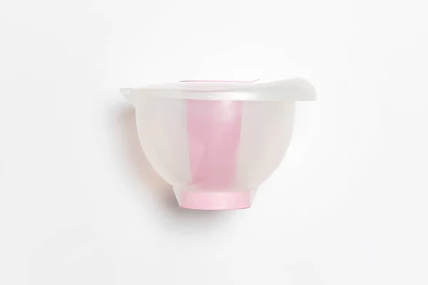 Plastic Bowl Lid Isolated White Background Baking Bowl Lid High — Stock Photo, Image