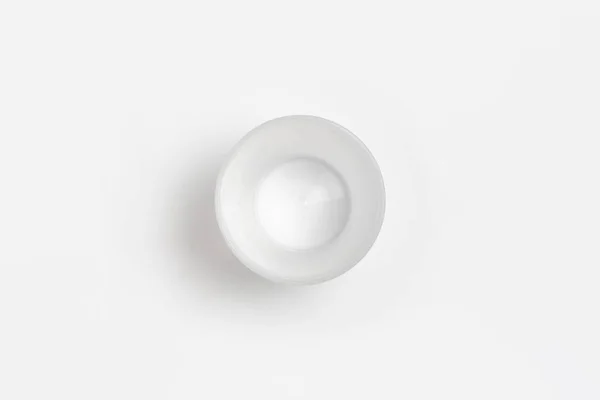 Tazza Plastica Isolata Sfondo Bianco Foto Alta Risoluzione Vista Dall — Foto Stock