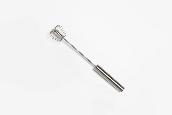 Whisk Hand Push Mixer Cooking Egg Beater Isolated White Background — Stock fotografie