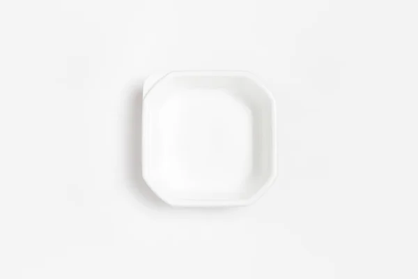 Plastikowy Pojemnik Żywność Pokrywą Izolowaną Białym Tle Pojemnik Przechowywanie Fotografia — Zdjęcie stockowe