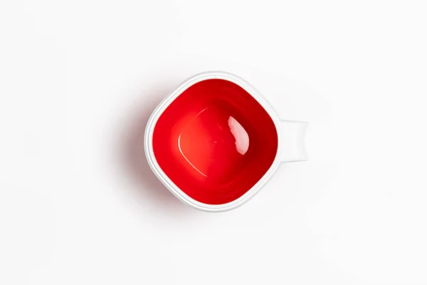 Πλαστικό Δοχείο Κούπα Λαβή Που Απομονώνεται Λευκό Φόντο Υψηλής Ανάλυσης — Φωτογραφία Αρχείου