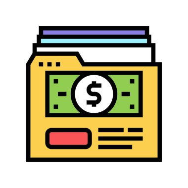 Yatırım arşivi dizin renk vektör illüstrasyonu