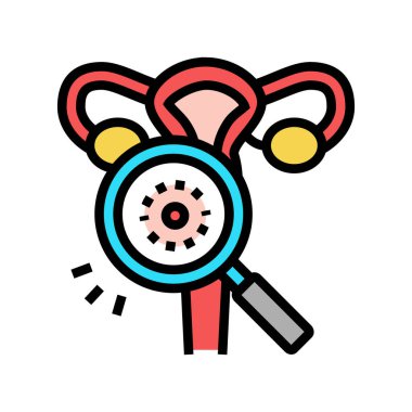 uterus araştırma hastalığı renk ikonu çizimi