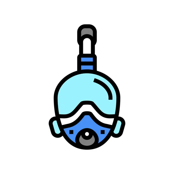 Máscara de buceo icono de color vector signo de ilustración — Archivo Imágenes Vectoriales