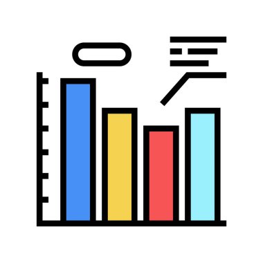 İnfografik analiz renk ikonu vektör illüstrasyon işareti