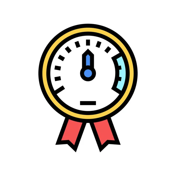 Project execution on time color icon vector illustration — 스톡 벡터