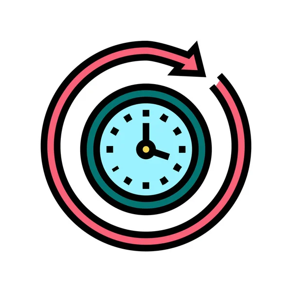 Run time color icon vector illustration sign — 스톡 벡터