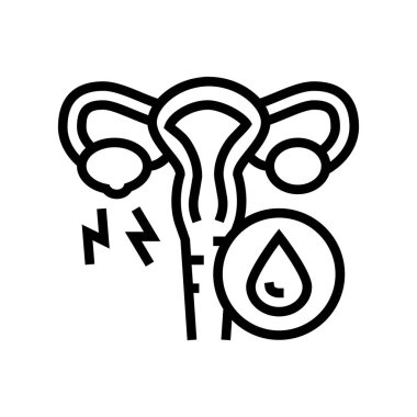 Yumurtalık çizgisi ikon vektör çizelgesi