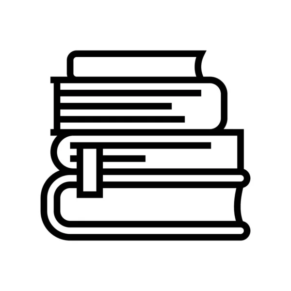 Lesen Bücher Aussenseiter Linie Symbol Vektor Illustration — Stockvektor