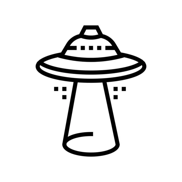 UFO inek satırı ikon vektör illüstrasyon işareti — Stok Vektör