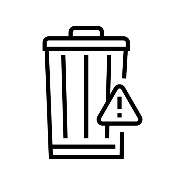 Trash can line icon vector illustration sign — Stock Vector