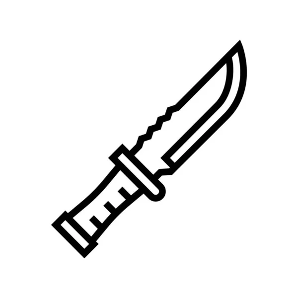 Kniv dykare linje ikon vektor illustration tecken — Stock vektor