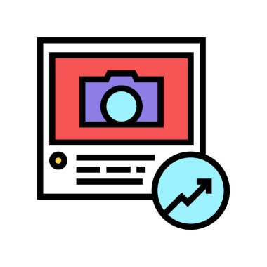 büyüme görünümleri fotoğraf rengi vektör illüstrasyonu