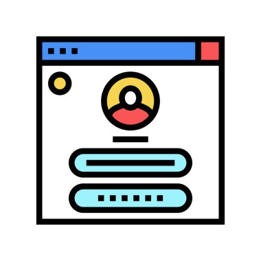 kullanıcı tanımlama renk ikonu vektör illüstrasyon işareti