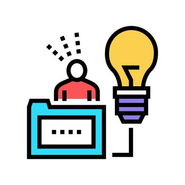 İnsan iş fikri renk vektör illüstrasyonu