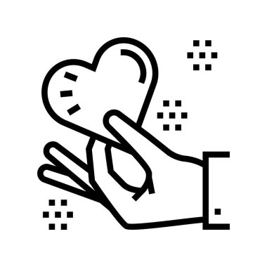 Sevgililer günü kartpostalı sunum satırı vektör illüstrasyonu