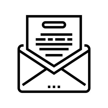 Teşekkürler ileti harfi satır vektör illüstrasyonu