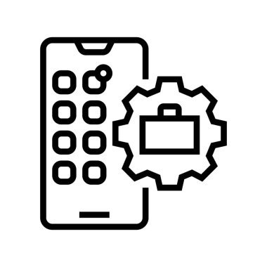 Kitle kaynaklı iş hattı simgesi vektör illüstrasyonu