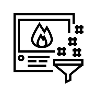 Resim çizgisi ikonu çizimi için filtreleme aracı