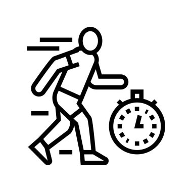 zaman çizgisi ikon vektör illüstrasyonunda çalıştır