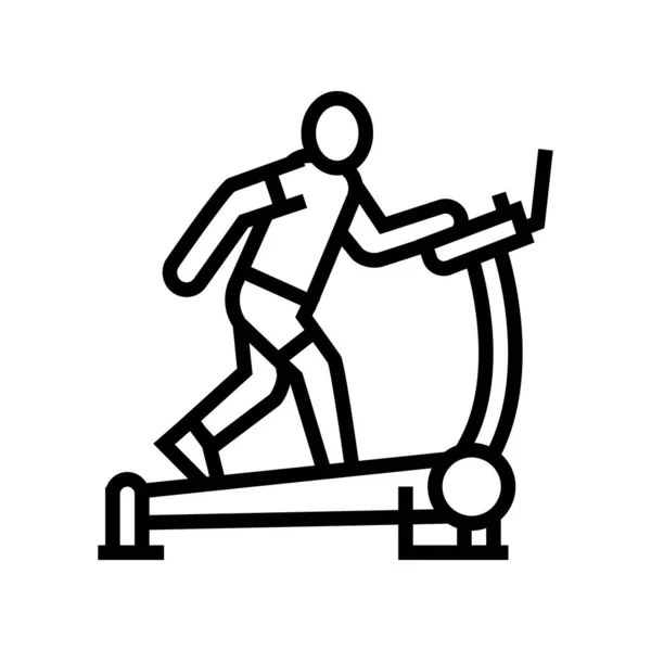 Laufband Sportgeräte Linie Symbol Vektor Illustration — Stockvektor