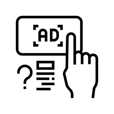 Reklam satırı simgesi vektör illüstrasyon işaretini it