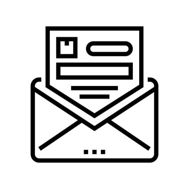 dağıtım uyarı satırı simgesi vektör illüstrasyon işareti