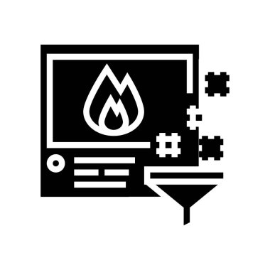 Resim sembolü vektör illüstrasyonunu bulmak için filtreleme aracı