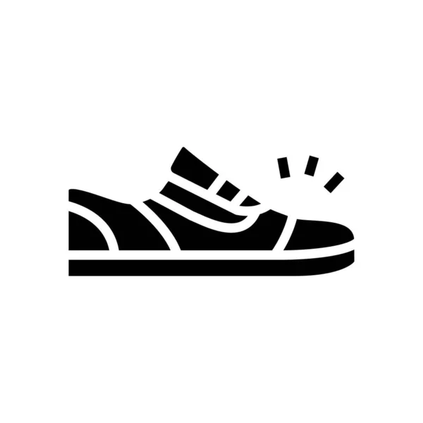 Zapatillas zapatos glifo icono vector signo de ilustración — Vector de stock