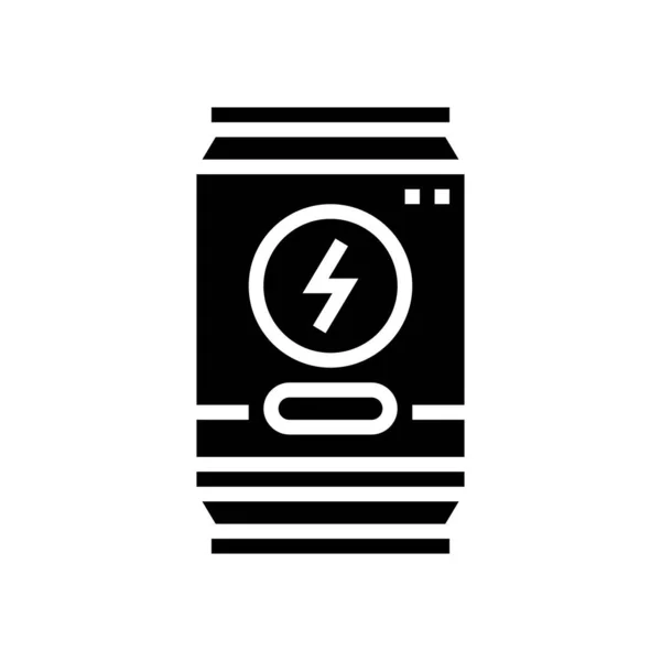 Energy Drink Glyphen Symbol Vektor Illustration Zeichen — Stockvektor