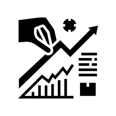 Büyüme işi simgesi vektör illüstrasyon işareti
