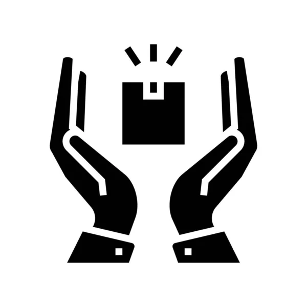 Lieferung grenzschutz glyph icon vektor illustration — Stockvektor